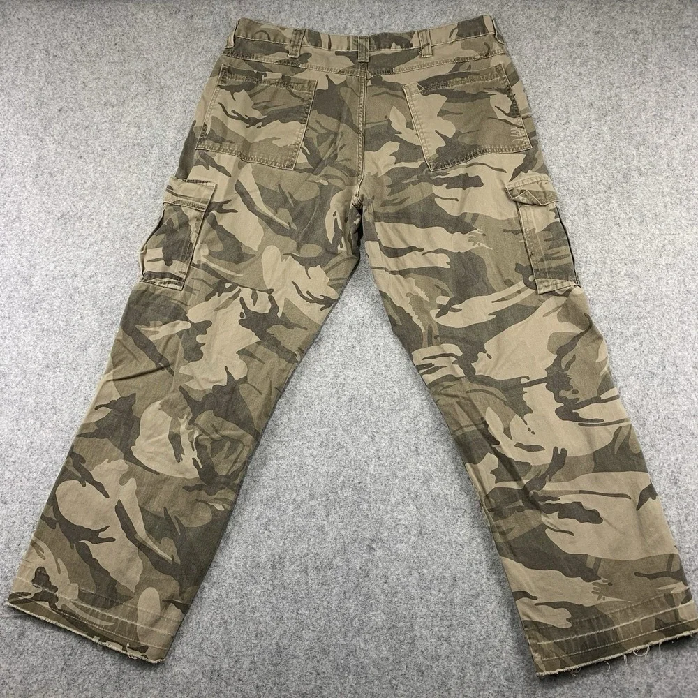 Wrangler Camo Cargo Jeans Size 38x30 Camo Pants Y2K 70LEWCG Cotton